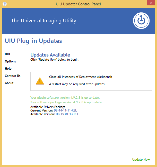 UIU MDT updates available