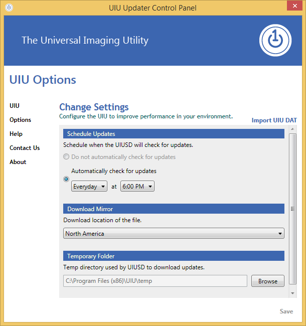 UIU MDT updater options