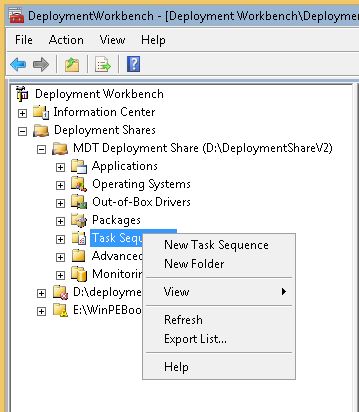 UIU MDT new task sequence